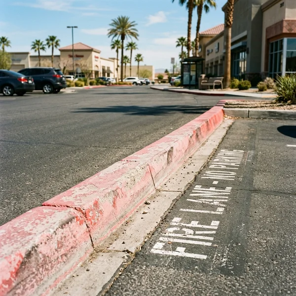 Curb before repainting