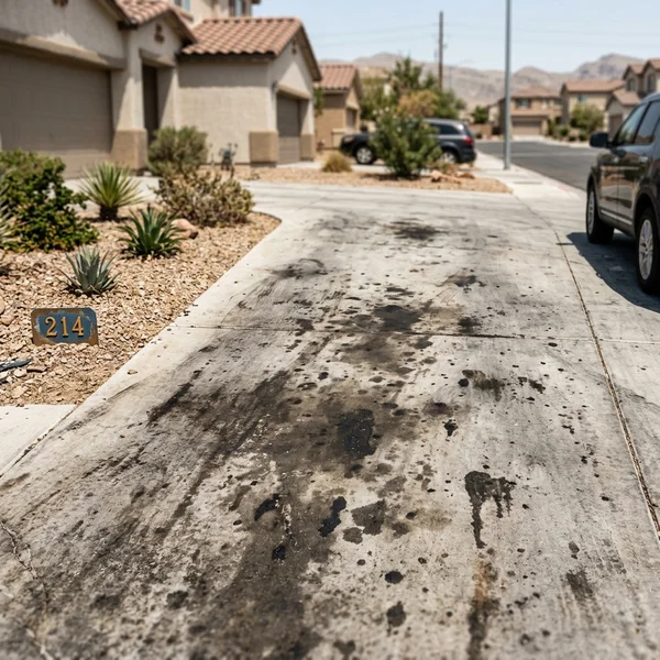 Driveway before cleaning